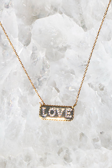 LOVE 14K NECKLACE- 14K GOLD VERMEIL